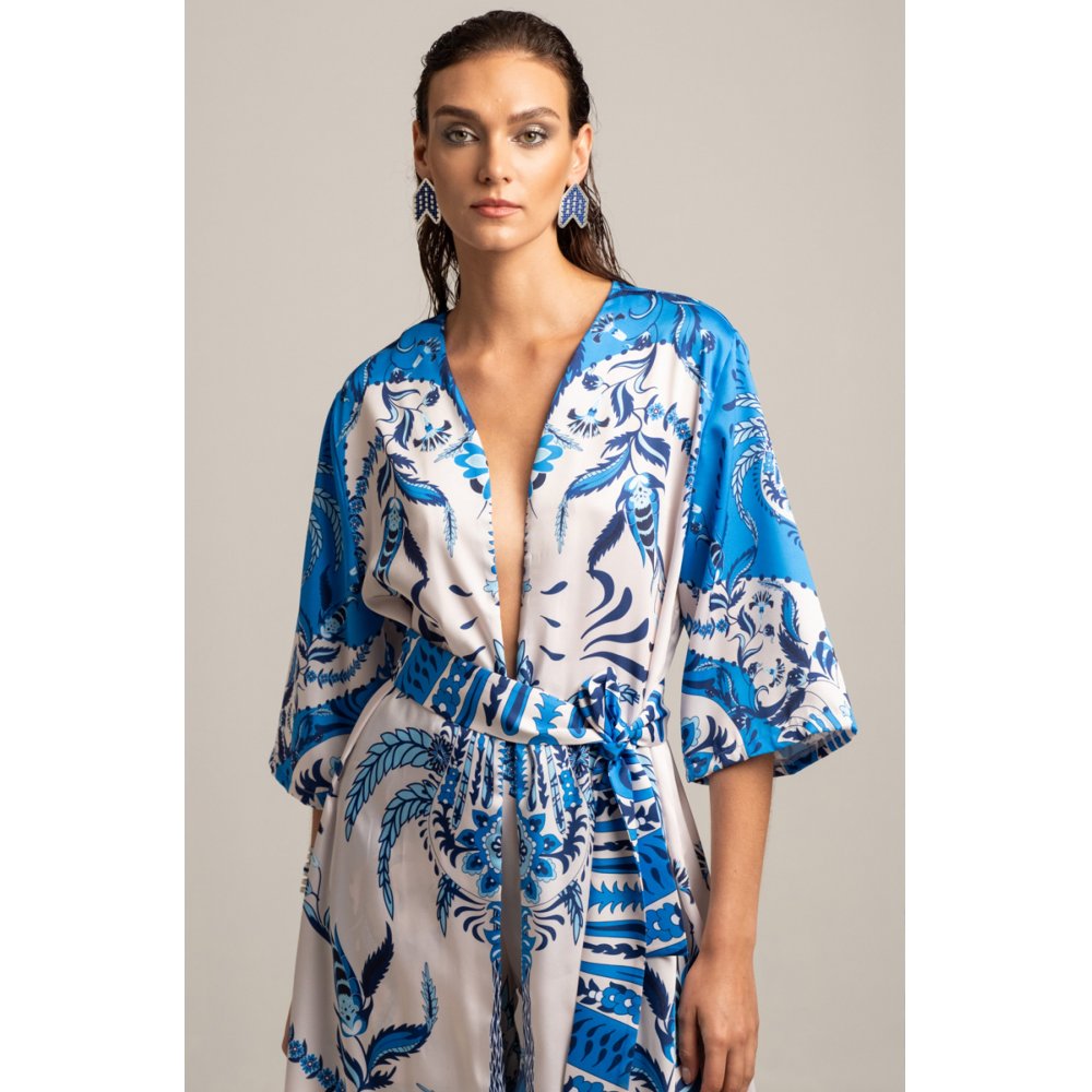 DAMASK SILKY KIMONO