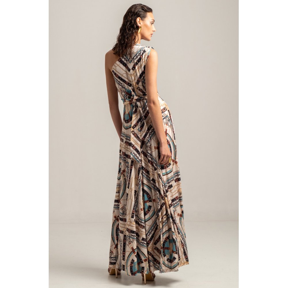 ANTHROPOSOPHY ONE SHOULDER MAXI DRESS