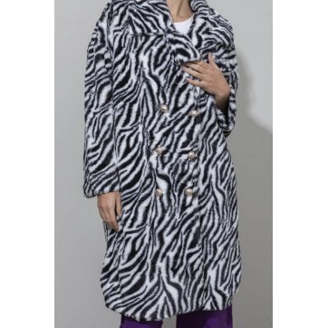 OVERSIZED ZEBRA ΓΟΥΝΙΝΟ ΠΑΛΤΟ