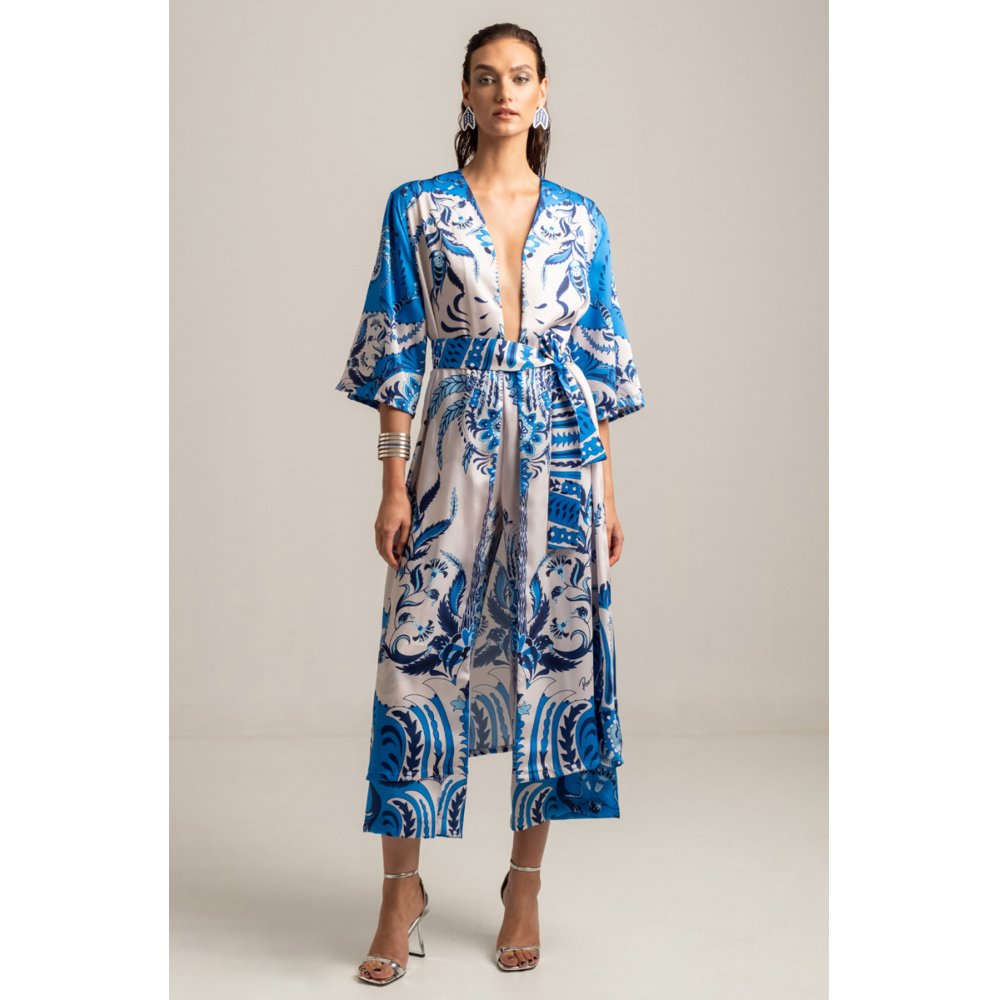 DAMASK SILKY KIMONO