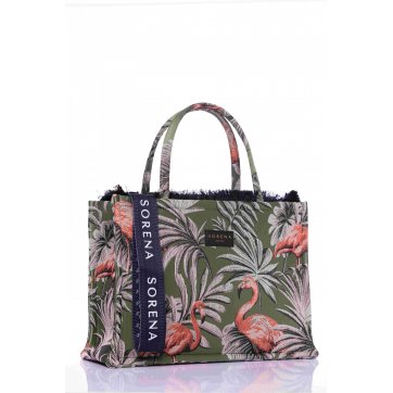 SORENA ISLA GREEN LARGE TOTE BAG