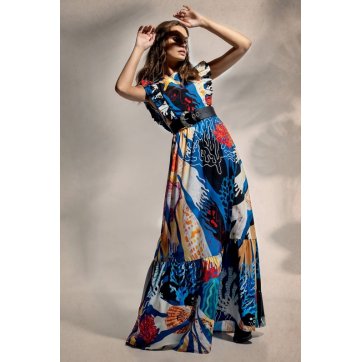 PEACE AND CHAOS UNDERWATER MAXI DRESS